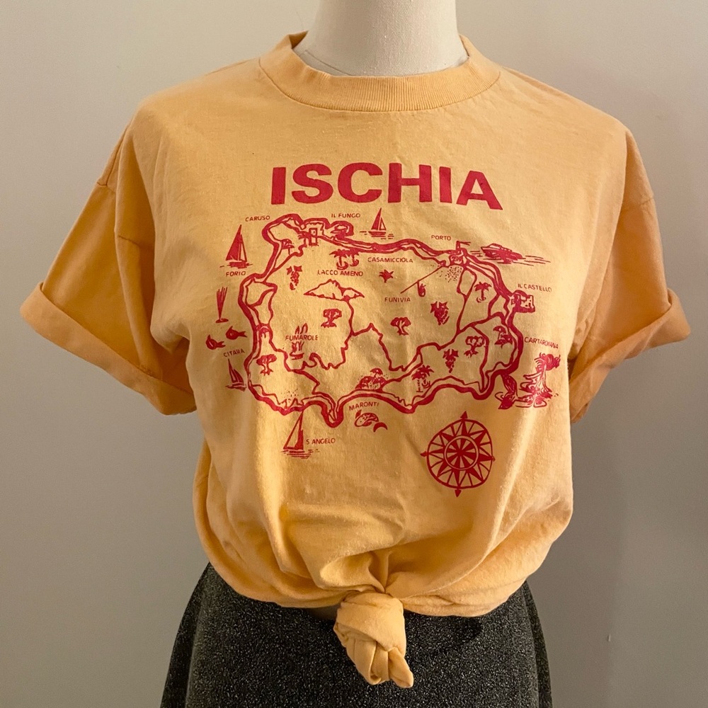 Vintage Unisex Ischia Italy Tee Shirt Size M